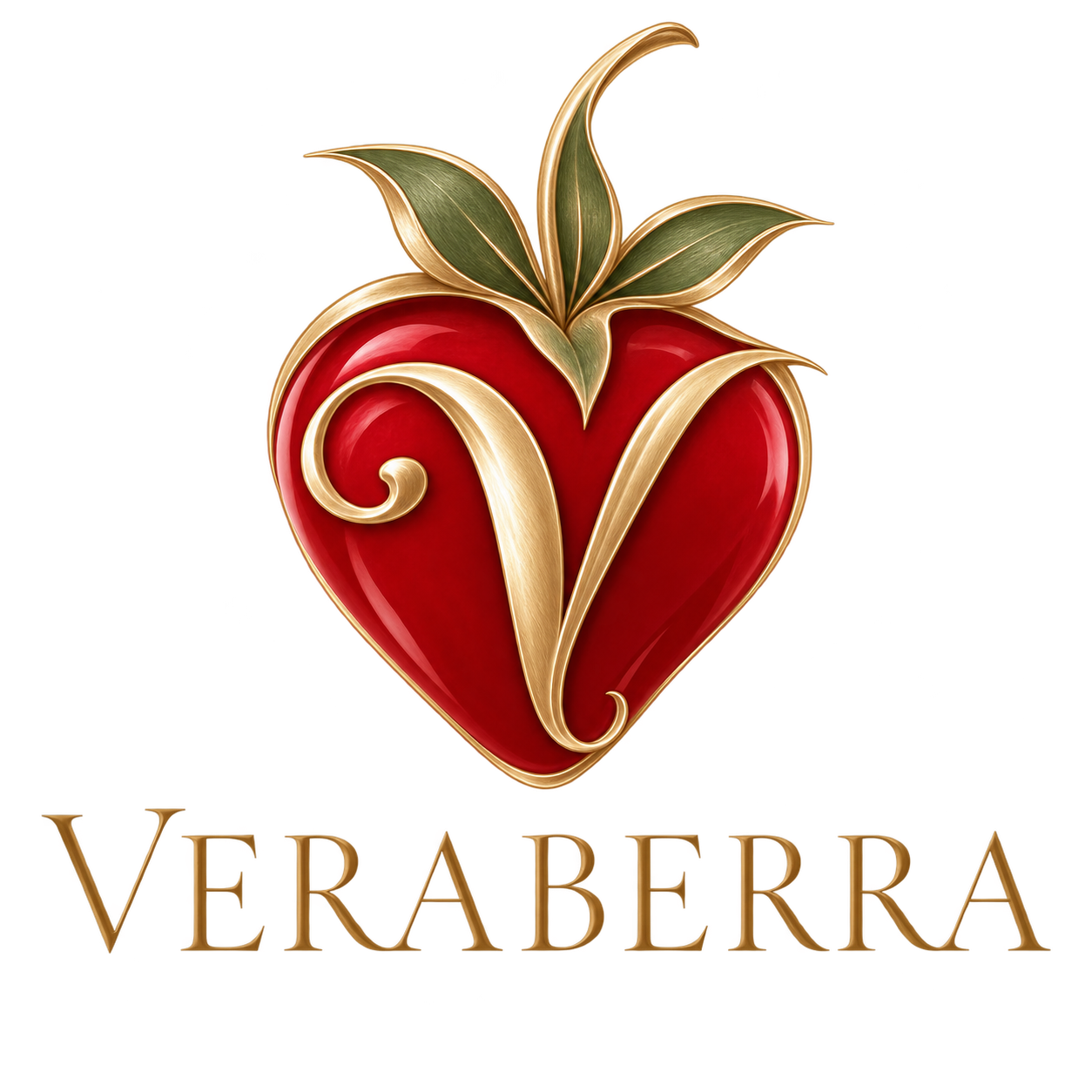 Veraberra strawberry-heart logo